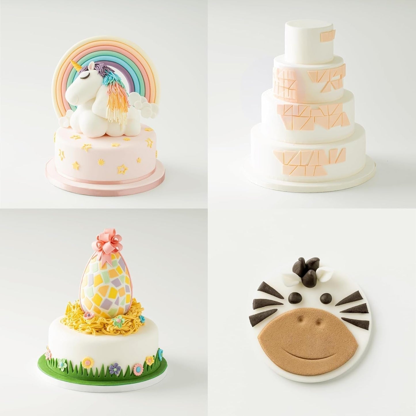 Massa Ticino Set 1x Vit Fondant 250g och 1x Svart Fondant 250g - Premium sockerpasta för tårtor, rullfondant - Perfekt för tårtor, modellering och dekorationer - Fondant för professionella och amatörbagare Sockerpasta Naty Shop
