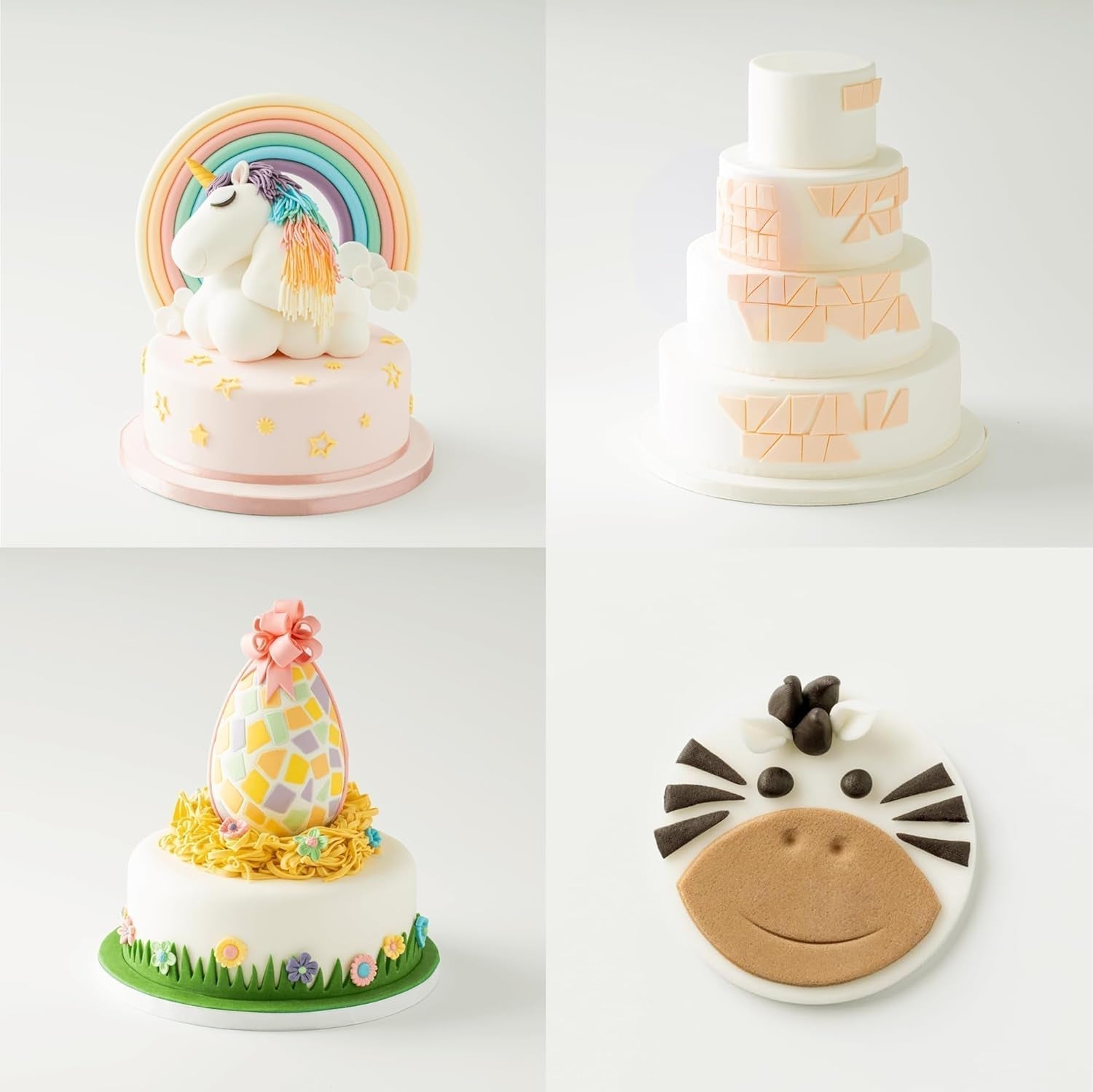 Massa Ticino Set 1x Vit Fondant 250g och 1x Svart Fondant 250g - Premium sockerpasta för tårtor, rullfondant - Perfekt för tårtor, modellering och dekorationer - Fondant för professionella och amatörbagare Sockerpasta Naty Shop