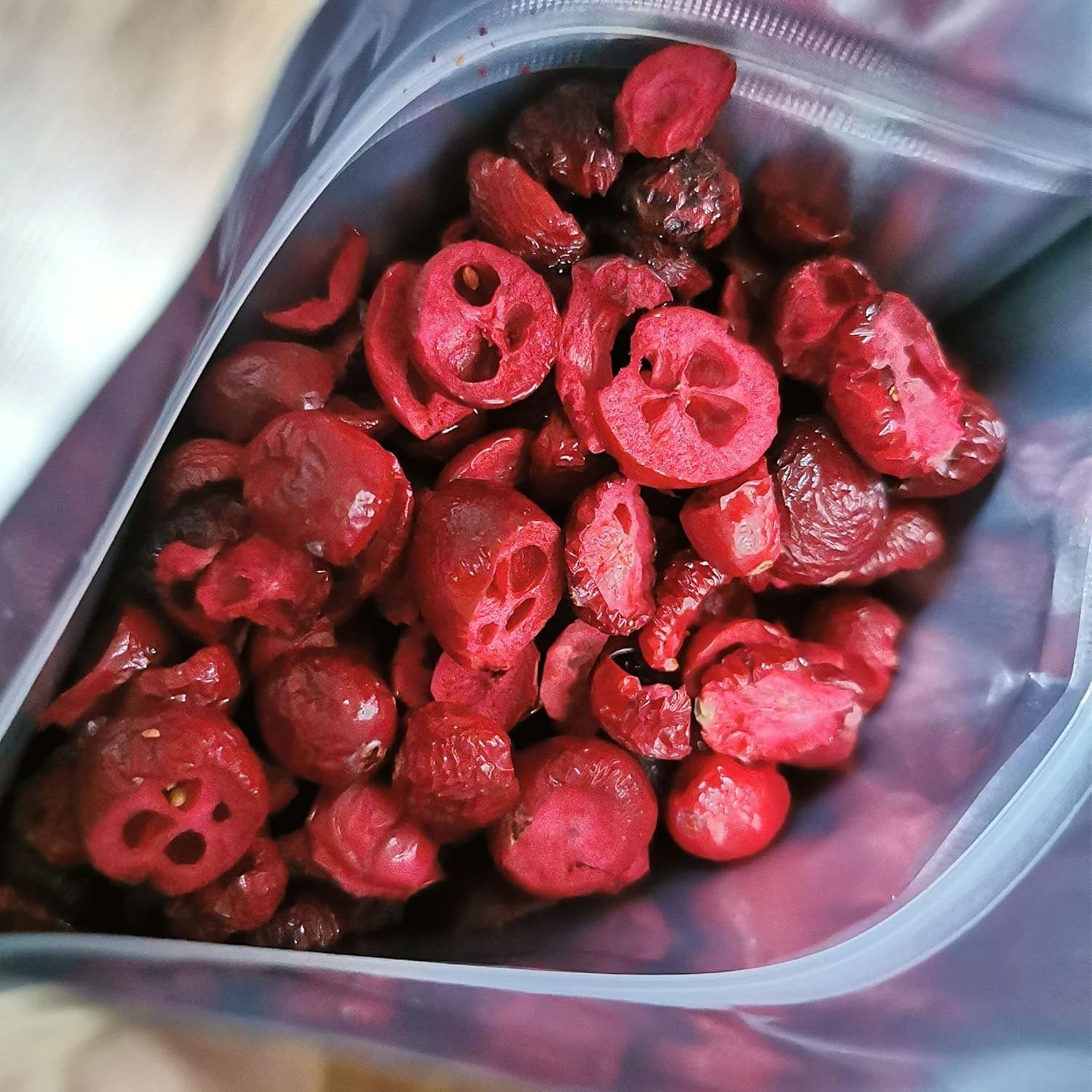 Frystorkade tranbär utan socker | XL 250g Frystorkade naturliga osötade tranbär | Frystorkade naturliga vilda frukter | Frystorkade tranbär | ZingyZoo Dehydrerade produkter Naty Shop