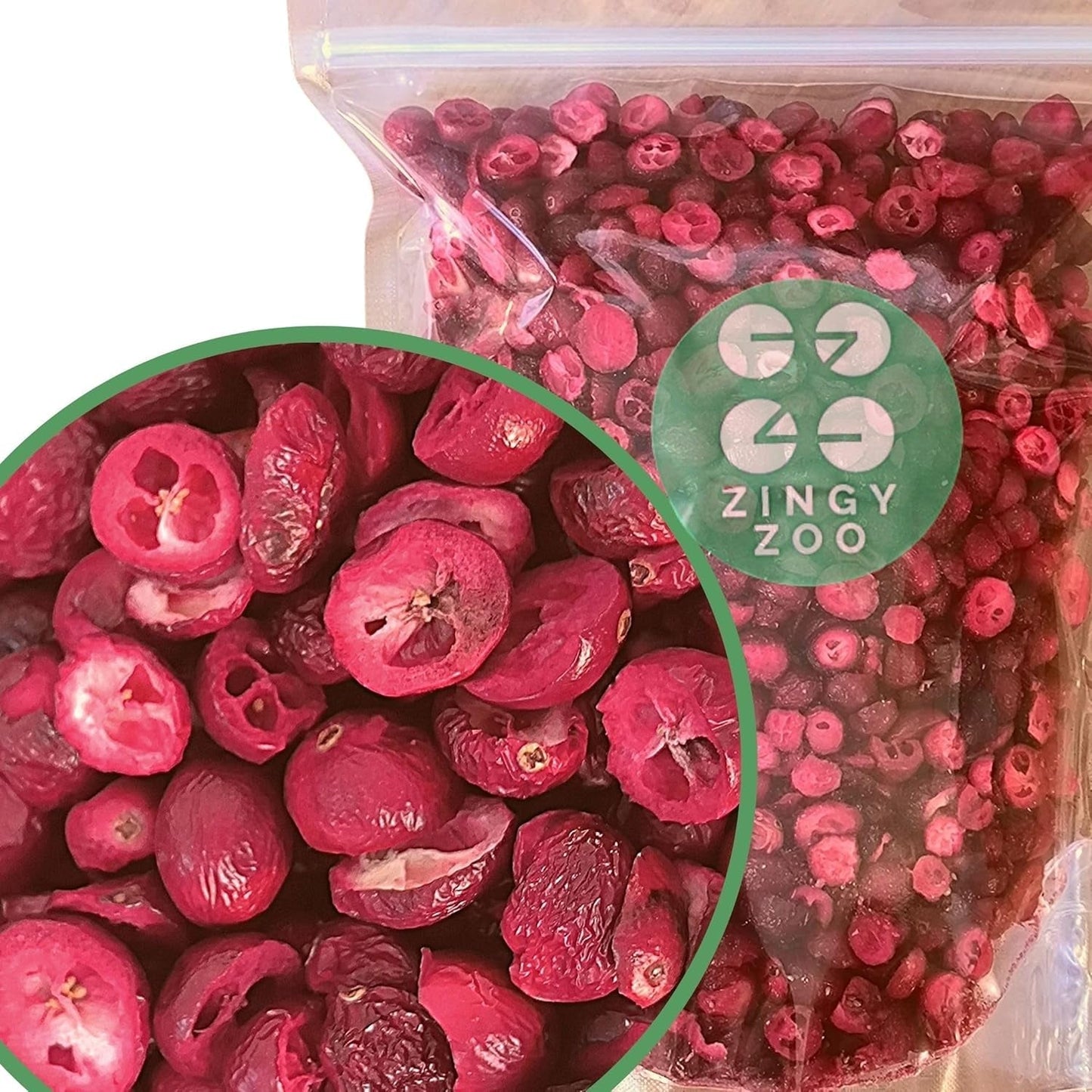Frystorkade tranbär utan socker | XL 250g Frystorkade naturliga osötade tranbär | Frystorkade naturliga vilda frukter | Frystorkade tranbär | ZingyZoo Naty Shop uttorkade produkter 250G