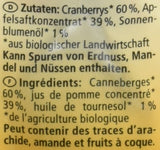 Ekologiska tranbär, 100g Naty Shop torkade produkter