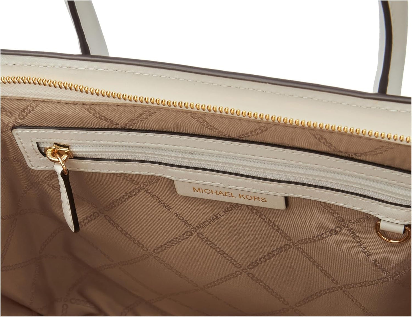MICHAEL KORS Dam Avril LG TZ Satchelväska, Opticwhite Damväskor Naty Shop