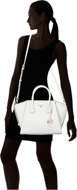 MICHAEL KORS Dam Avril LG TZ Satchelväska, Opticwhite Damväskor Naty Shop