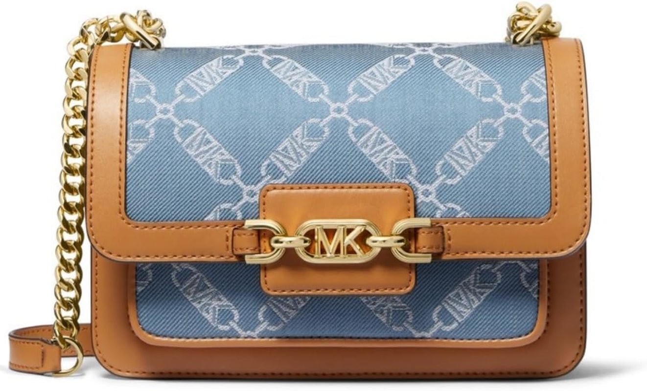 Michael Kors Naty Shop Denim Axelväska Damväskor