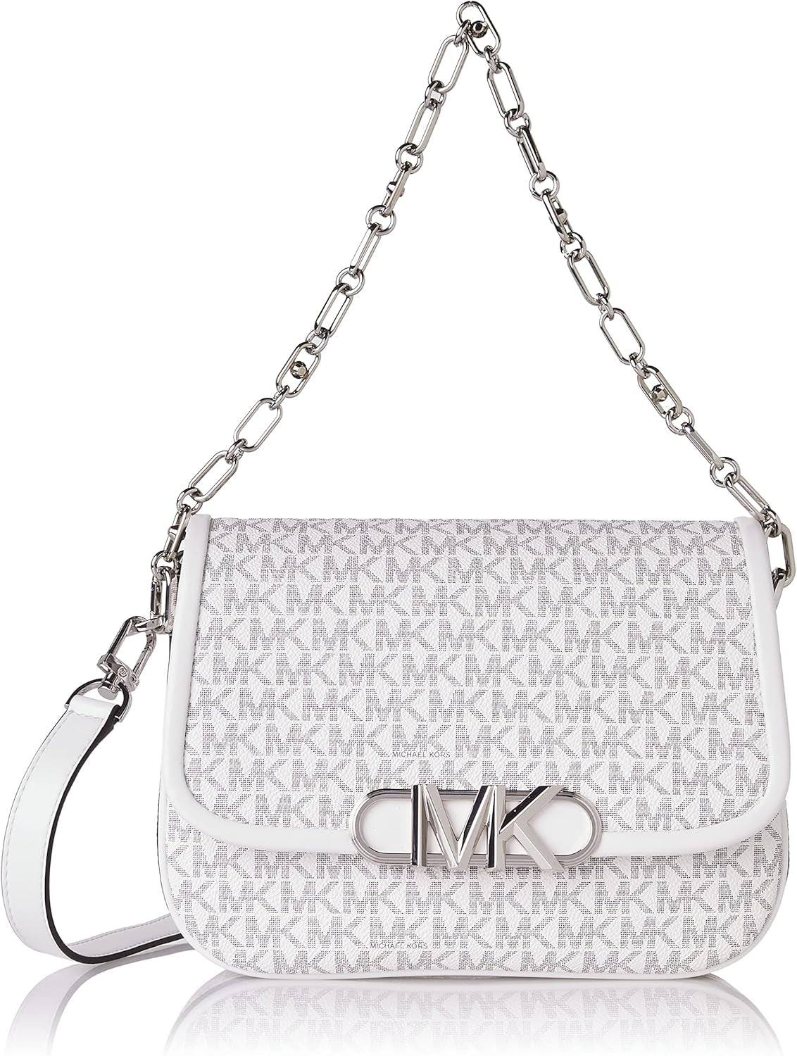 Michael Kors Ladies Parker Md Saddle Msgr Bag Damväskor Naty Shop Opticwt/Blk