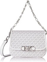 Michael Kors Ladies Parker Md Saddle Msgr Bag Damväskor Naty Shop Opticwt/Blk