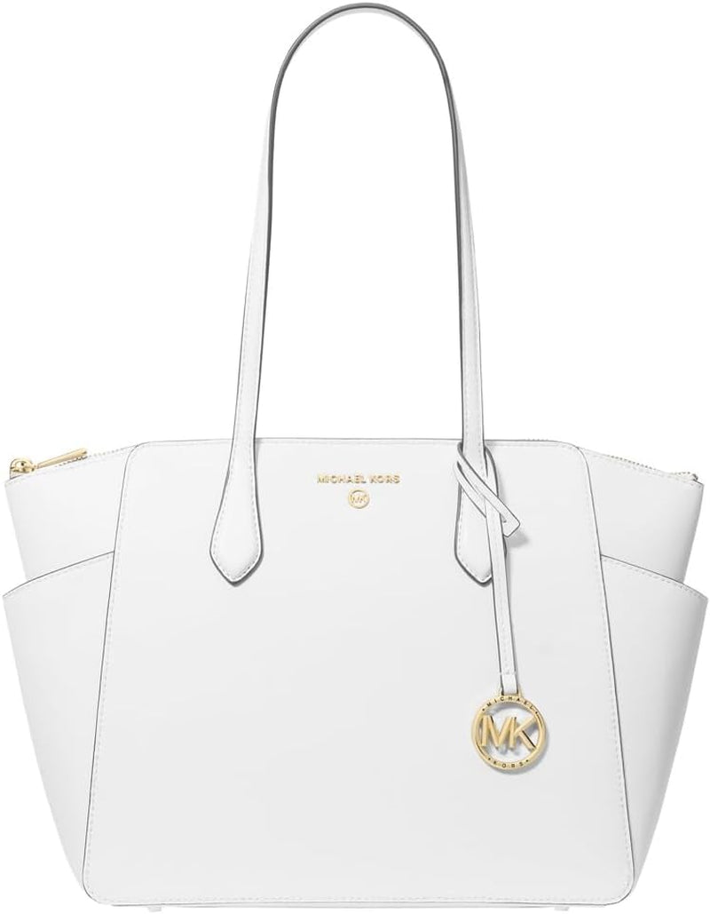 Michael Kors Marilyn Md Tz Tygväska Damväskor Naty Shop Optisk vit