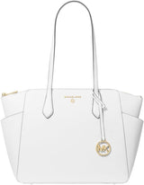 Michael Kors Marilyn Md Tz Tygväska Damväskor Naty Shop Optisk vit