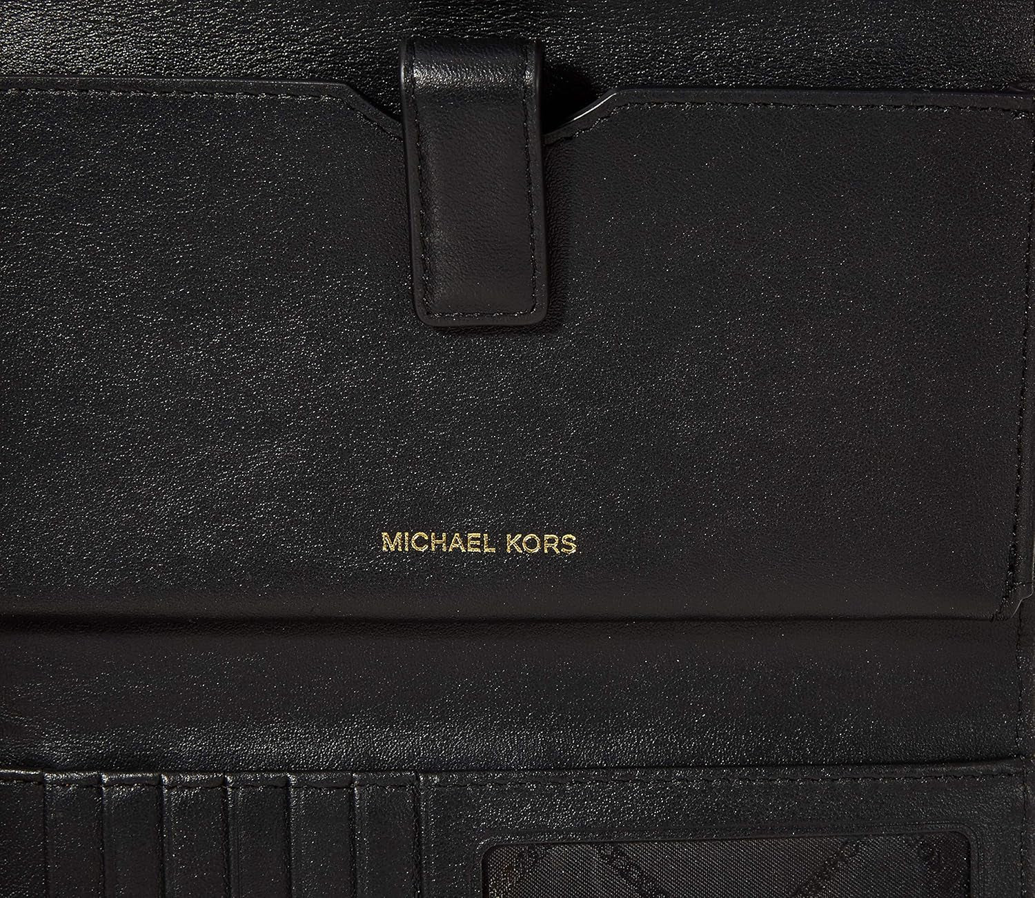Michael Kors Money Pieces Kreditkortshållare för kvinnor, Marrón (Bagage), 2,5x9,5x11,4 cm (L x H) Damplånbok Naty Shop
