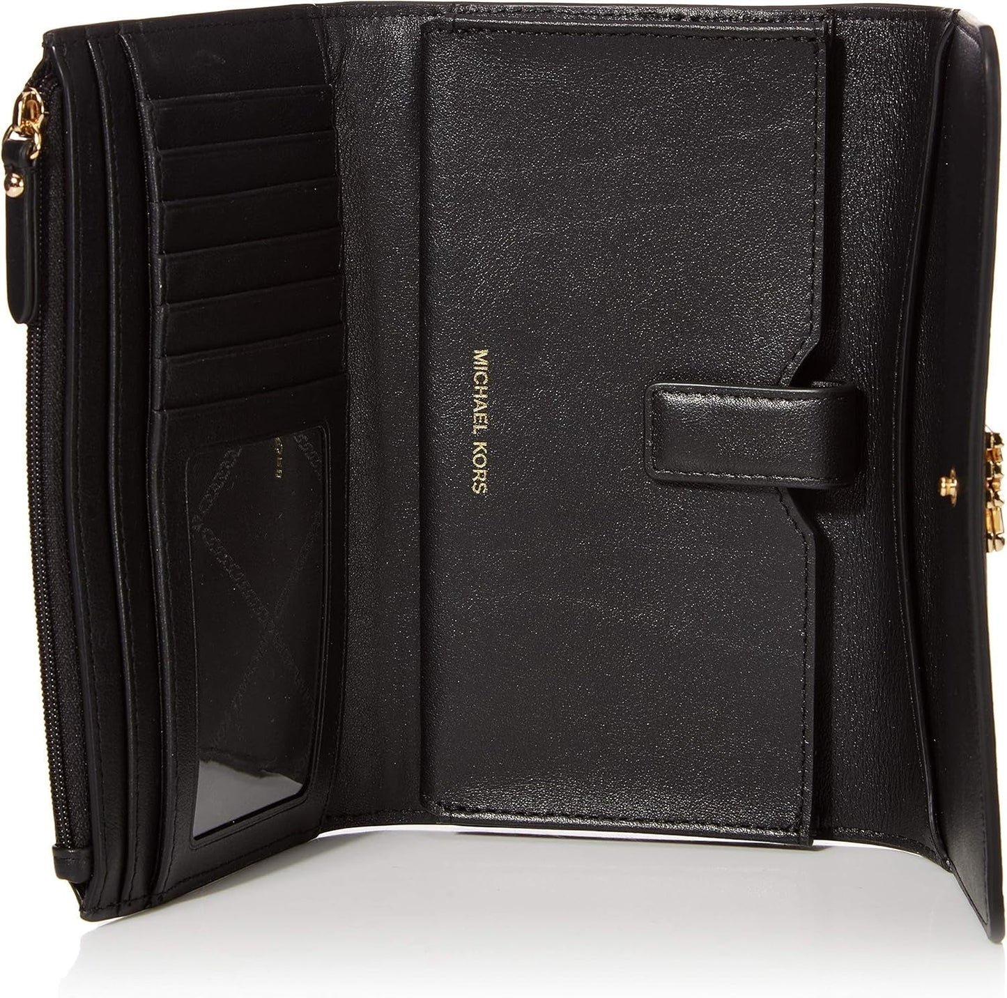 Michael Kors Money Pieces Kreditkortshållare för kvinnor, Marrón (Bagage), 2,5x9,5x11,4 cm (L x H) Damplånbok Naty Shop