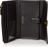 Michael Kors Money Pieces Kreditkortshållare för kvinnor, Marrón (Bagage), 2,5x9,5x11,4 cm (L x H) Damplånbok Naty Shop