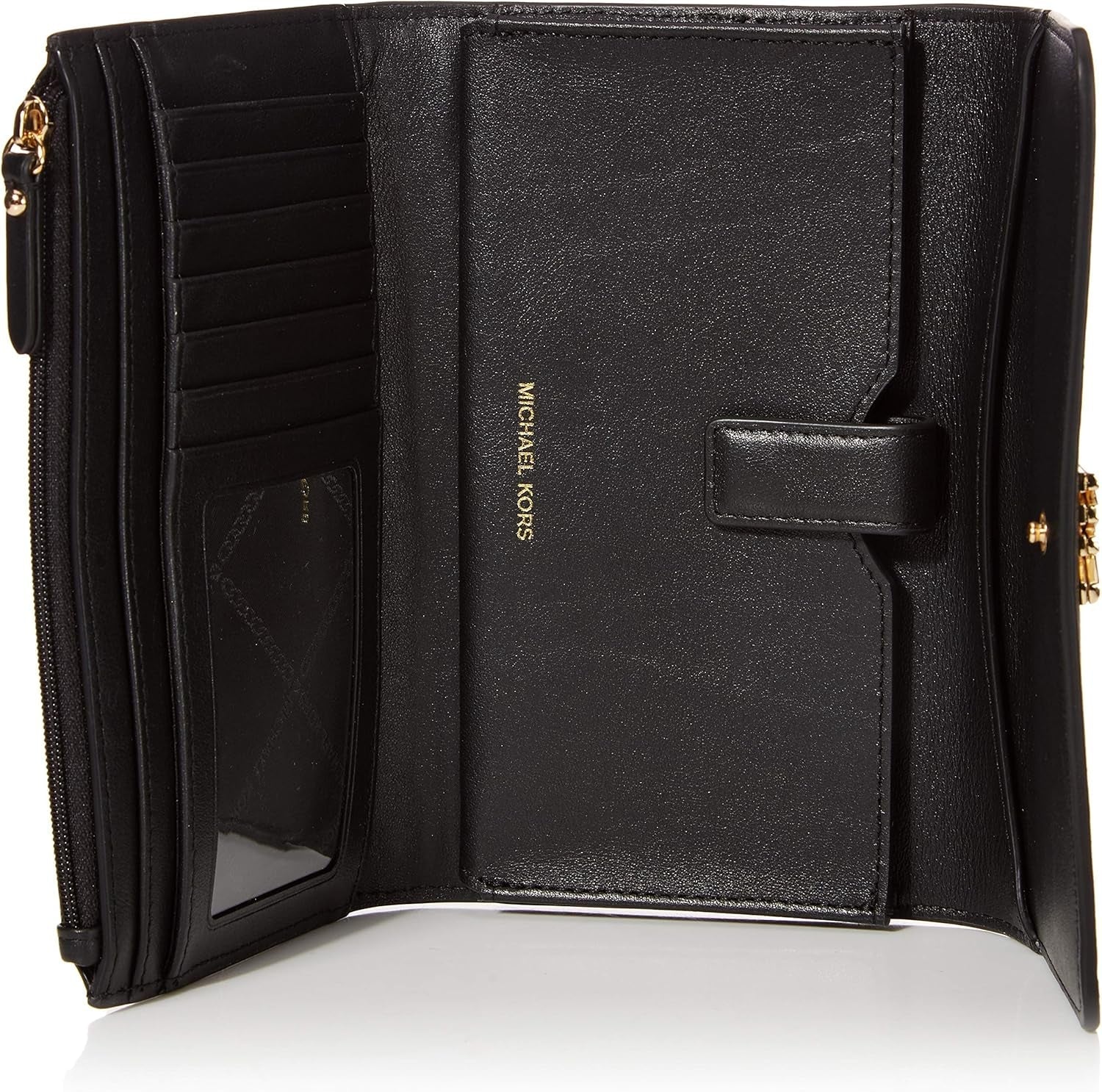 Michael Kors Money Pieces Kreditkortshållare för kvinnor, Marrón (Bagage), 2,5x9,5x11,4 cm (L x H) Damplånbok Naty Shop