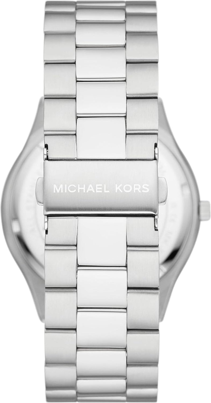 Michael Kors - Slim Runway Collection Silverfärgad rostfritt stål Herrklocka MK1060SET Herrplånbok Naty Shop