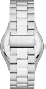 Michael Kors - Slim Runway Collection Silverfärgad rostfritt stål Herrklocka MK1060SET Herrplånbok Naty Shop