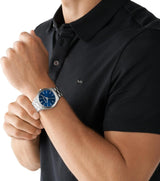 Michael Kors - Slim Runway Collection Silverfärgad rostfritt stål Herrklocka MK1060SET Herrplånbok Naty Shop