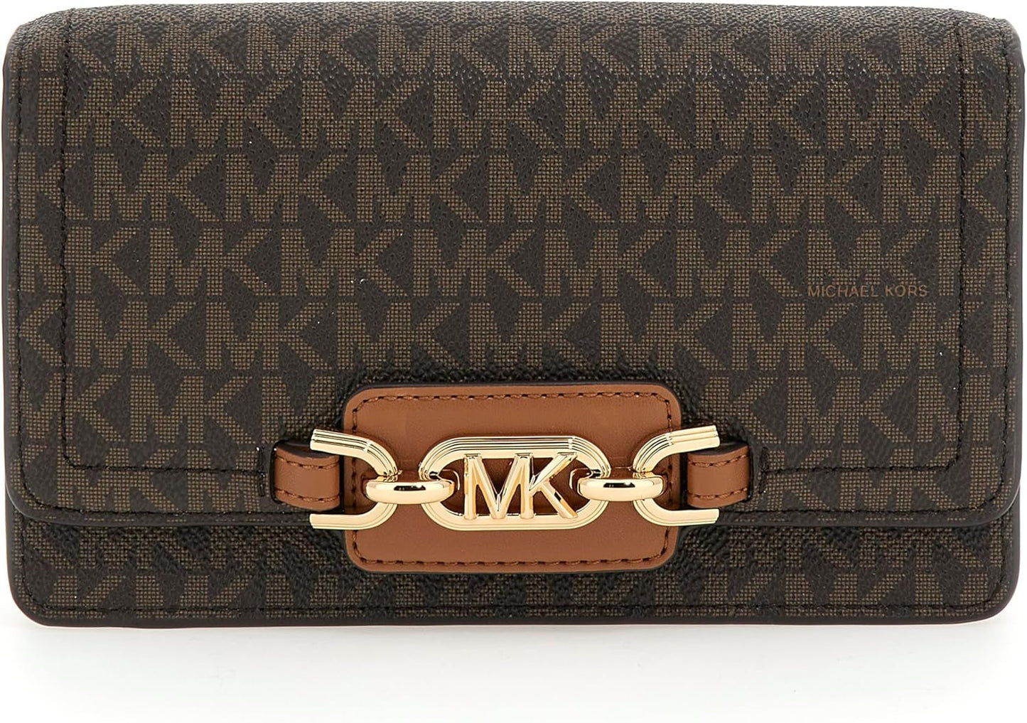 MICHAEL KORS Dam Heather PHN CHN XBODY Väska, Mörkbrun Dam Väskor Naty Shop Standardtitel