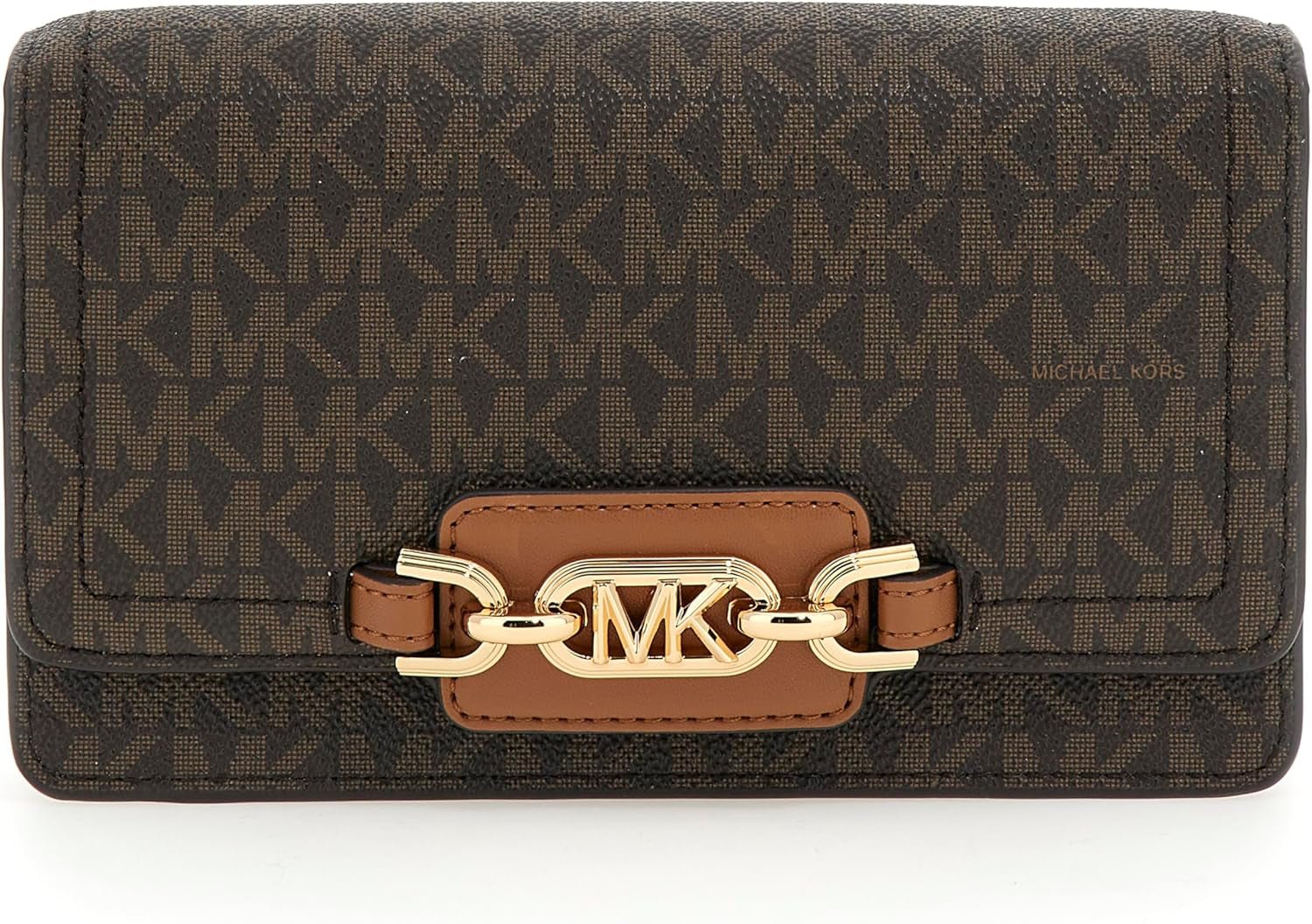 MICHAEL KORS Dam Heather PHN CHN XBODY Väska, Mörkbrun Dam Väskor Naty Shop Standardtitel