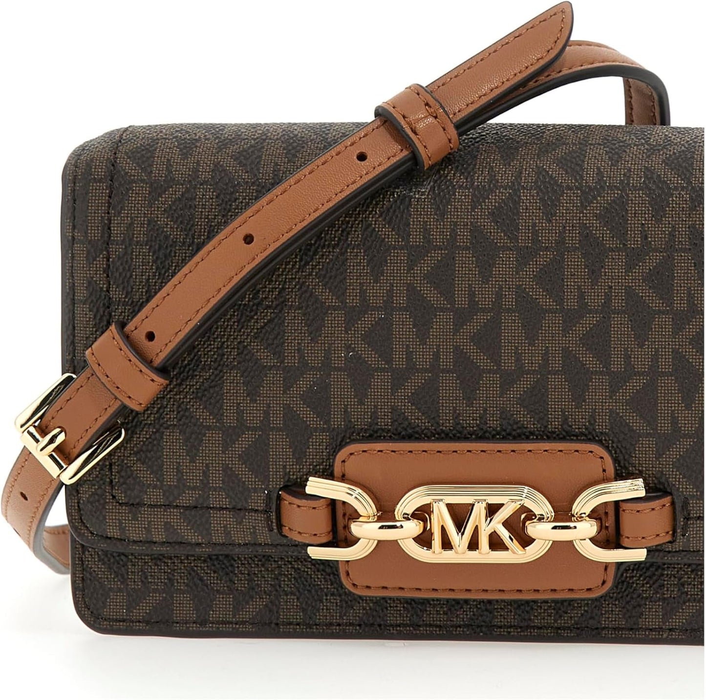 MICHAEL KORS Dam Heather PHN CHN XBODY Väska, Mörkbrun Dam Väskor Naty Shop
