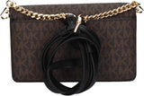 Michael Kors Dam Sm Phn CHN Xbody Väska, Brun/Blk Damväskor Naty Shop