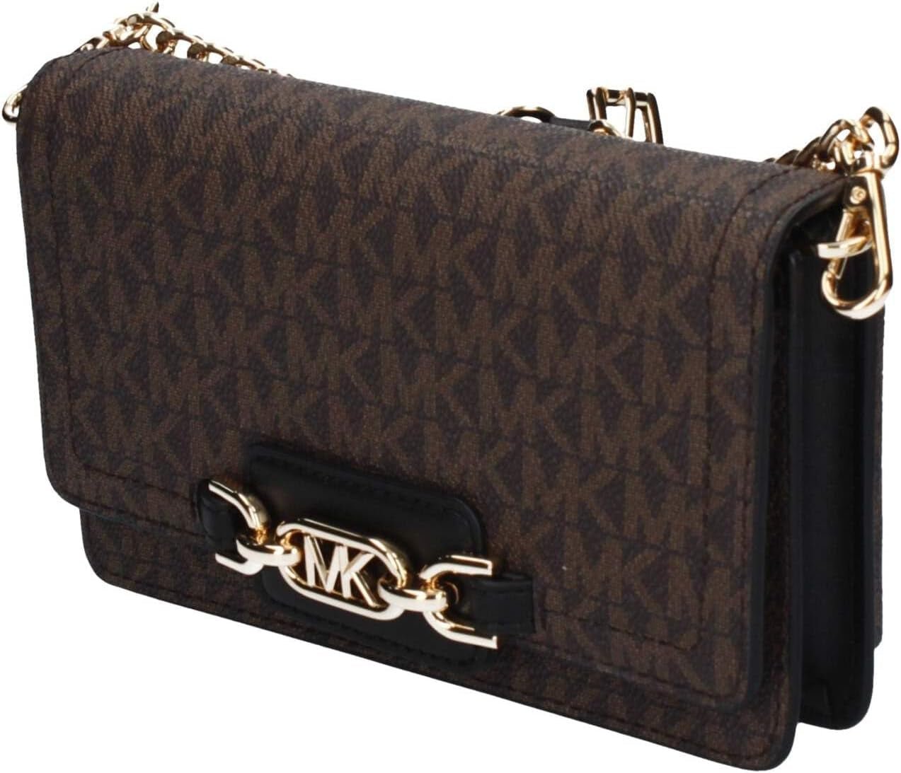Michael Kors Dam Sm Phn CHN Xbody Väska, Brun/Blk Damväskor Naty Shop