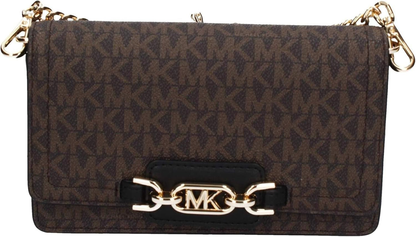 Michael Kors Dam Sm Phn CHN Xbody Bag, Brun/Blk Damväskor Naty Shop Standardtitel