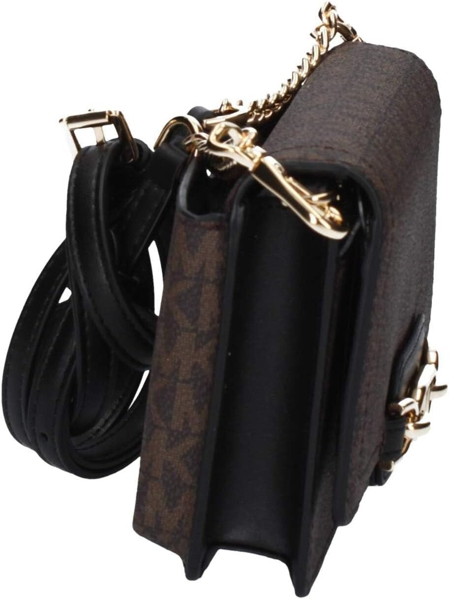 Michael Kors Dam Sm Phn CHN Xbody Väska, Brun/Blk Damväskor Naty Shop