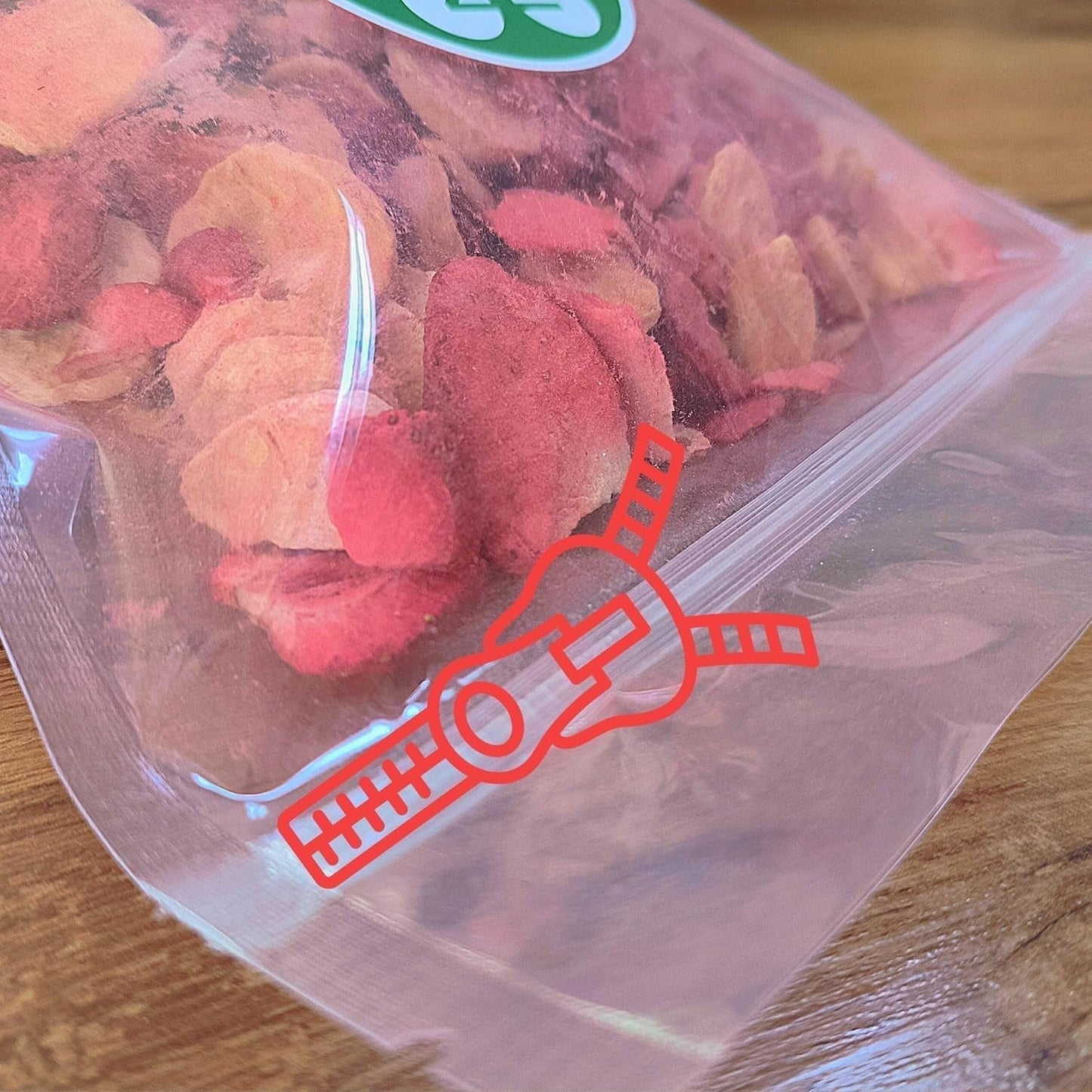Blandning av frystorkad frukt ErdBana XL 300g | Frystorkade bananer + frystorkade jordgubbar Frystorkade fruktprovningsset | Jordgubb och banan frystorkad fruktmix | ZingyZoo Dehydrerade produkter Naty Shop