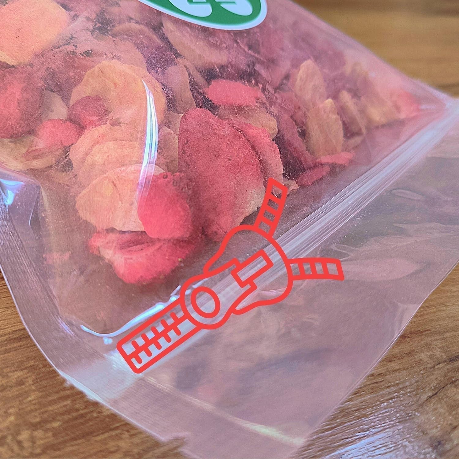 Blandning av frystorkad frukt ErdBana XL 300g | Frystorkade bananer + frystorkade jordgubbar Frystorkade fruktprovningsset | Jordgubb och banan frystorkad fruktmix | ZingyZoo Dehydrerade produkter Naty Shop