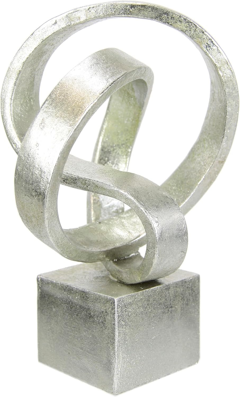 Modern deco Skulptur Konst prydnader 3D-bild Staty Modern dekoration Figurer Abstrakt konst Presentidé, Silver Statyetter och skulpturer Naty Shop silver