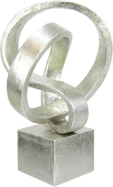 Modern deco Skulptur Konst prydnader 3D-bild Staty Modern dekoration Figurer Abstrakt konst Presentidé, Silver Statyetter och skulpturer Naty Shop silver