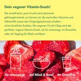 Mono frystorkade chips - 300g jordgubbschips från 100 % naturliga jordgubbar - torkad tropisk frukt - torkad jordgubbsfrukt - mellanmål till müsli och desserter - jordgubbschips Torkad produkter Naty Shop