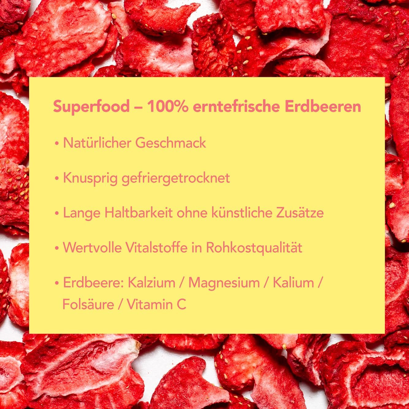Mono frystorkade chips - 300g jordgubbschips från 100 % naturliga jordgubbar - torkad tropisk frukt - torkad jordgubbsfrukt - mellanmål till müsli och desserter - jordgubbschips Torkad produkter Naty Shop