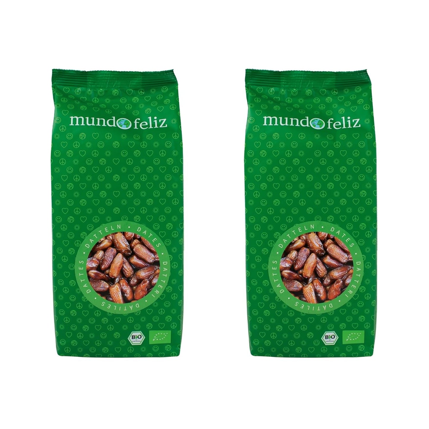 Mundo Feliz ekologiska torkade dadlar med stenar 2 x 500 g Naty Shop torkade produkter 500 g (förpackning med 2) Data