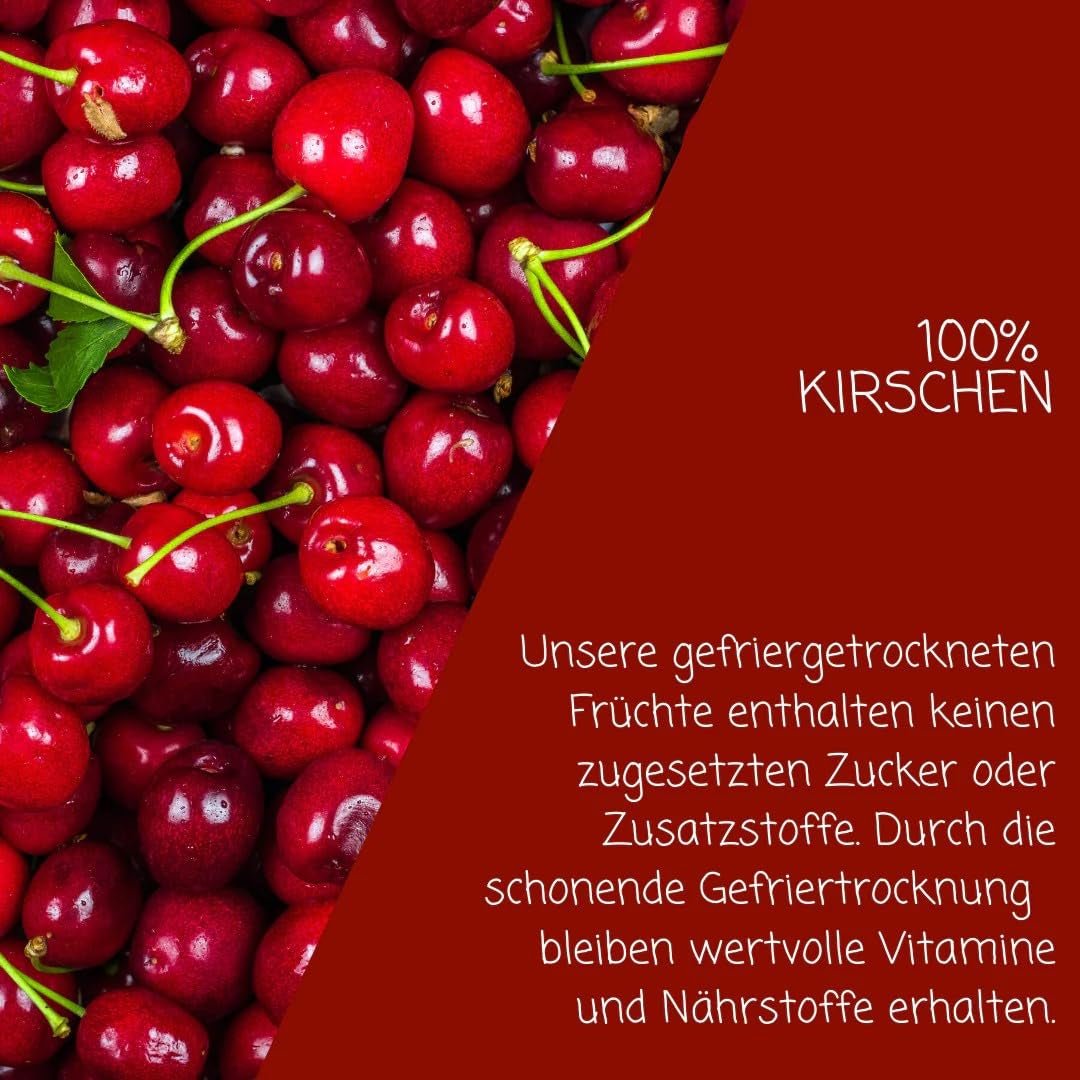 myfruits frystorkade bittra körsbär, 80g, utan tillsatser, från 100 % körsbär, frystorkade och torkade frukter Torkade produkter Naty Shop