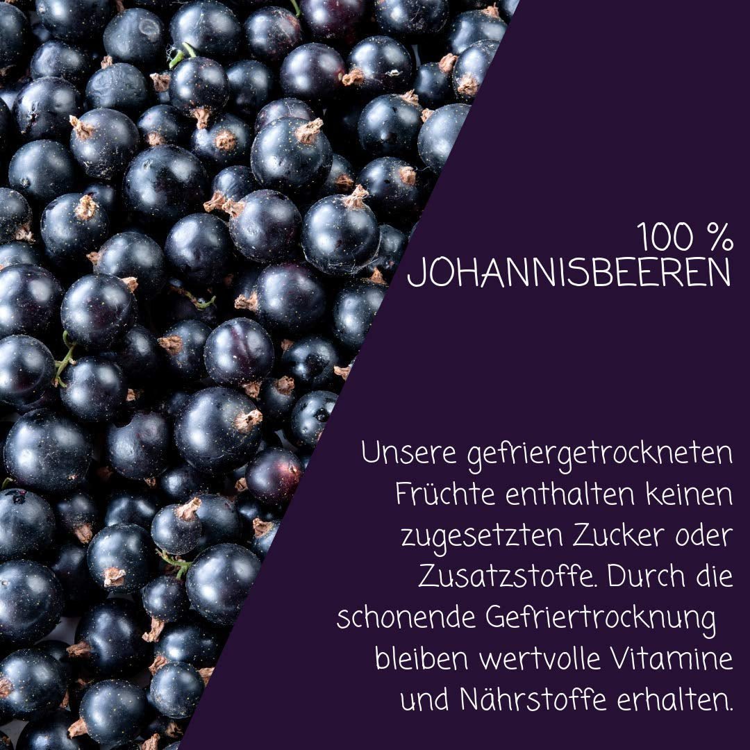 myfruits svarta vinbär, frystorkad frukt, 100g, utan tillsatser, 100% svarta vinbär, frystorkade och torkade frukter till müsli eller gröt... Torkad produkter Naty Shop