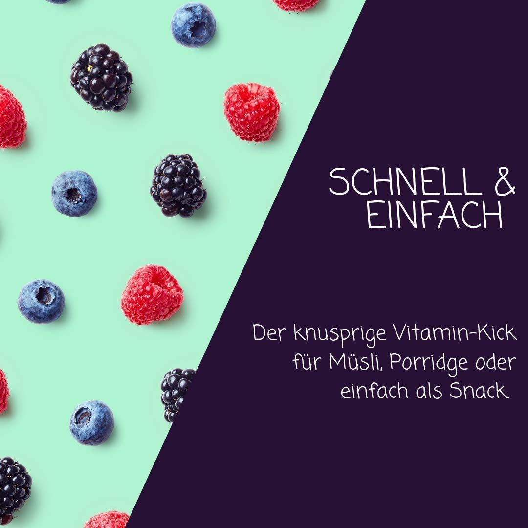 myfruits svarta vinbär, frystorkad frukt, 100g, utan tillsatser, 100% svarta vinbär, frystorkade och torkade frukter till müsli eller gröt... Torkad produkter Naty Shop
