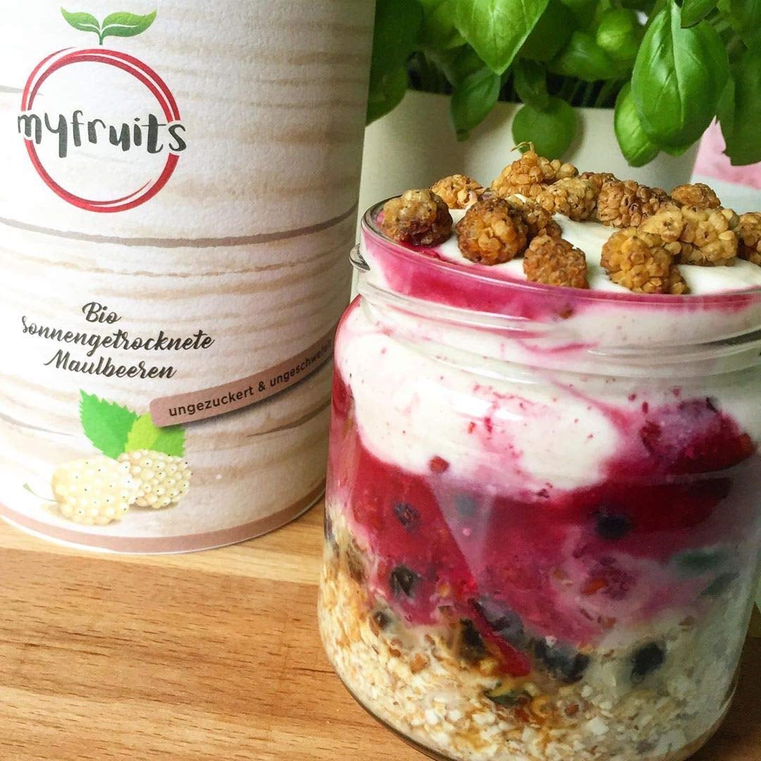 myfruits ekologiska torkade björnbär, 750g, soltorkade, inga tillsatser. Från certifierat ekologiskt jordbruk, torkade vita björnbär Naty Shop torkade produkter