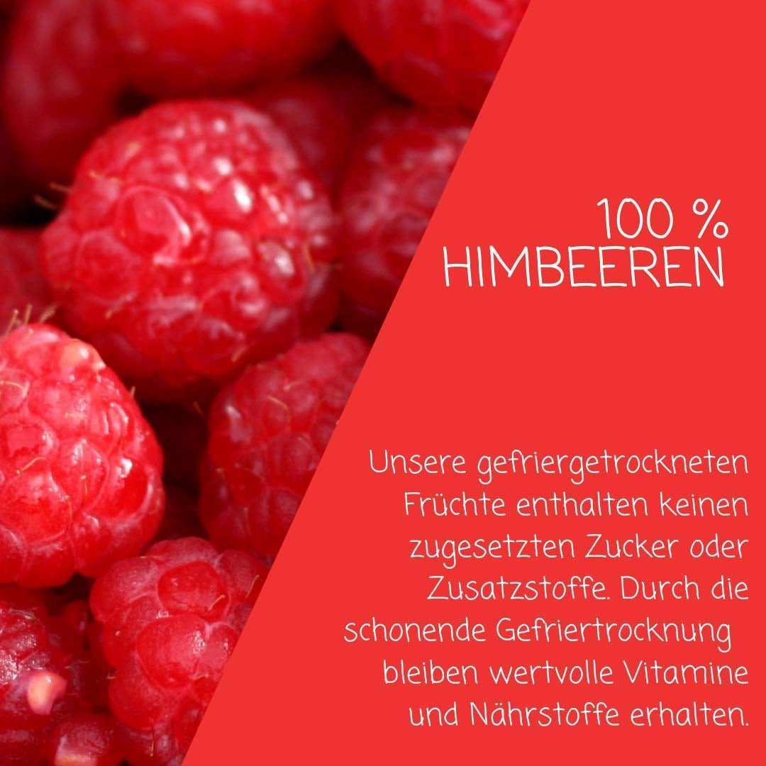 myfruits hallon, frystorkat, 300g, utan tillsatser, 100% torkat hallon, frystorkad frukt till müsli eller som mellanmål... Dehydrerade produkter Naty Shop