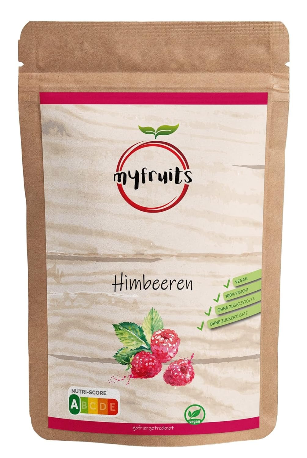 myfruits hallon, frystorkade, 300g, utan tillsatser, 100% torkade hallon, frystorkad frukt till müsli eller som mellanmål... Dehydrerade produkter Naty Shop 300 G (1 pack)