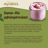 Mynatura Färgglad blandning av frystorkade bär I Fruktmix I Hallon I Svarta vinbär I Jordgubbar I Fruktsnacks I Vegan I 350g Torkade produkter Naty Shop