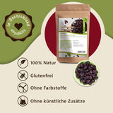 Mynatura söta, torkade, kärnfria körsbär I Osötad I Torkad frukt I Inga tillsatser I Bakning I Körsbär I Mellanmål I Müsli I Vegansk I Påse (1x 1000g) Dehydrerade produkter Naty Shop