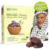 NABALI FAIRKOST FÖR ALLA Dadlar Medjool Medjoul från Palestina - 100% naturlig vegansk aromatisk traditionell färsk och orientalisk I utan konserveringsmedel 5 kg (1 förpackning), Small/Medium Dehydrerade produkter Naty Shop 5 kg (1 förpackning), Large/Jumbo
