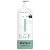 Naïf - Vårdschampo - för spädbarn och barn - Babyschampo med naturliga ingredienser - 100% vegan - 0% SLES - Utan mikroplaster, silikoner och parabener - 200 ml Barn - Bad och hudvård Naty Shop Xl