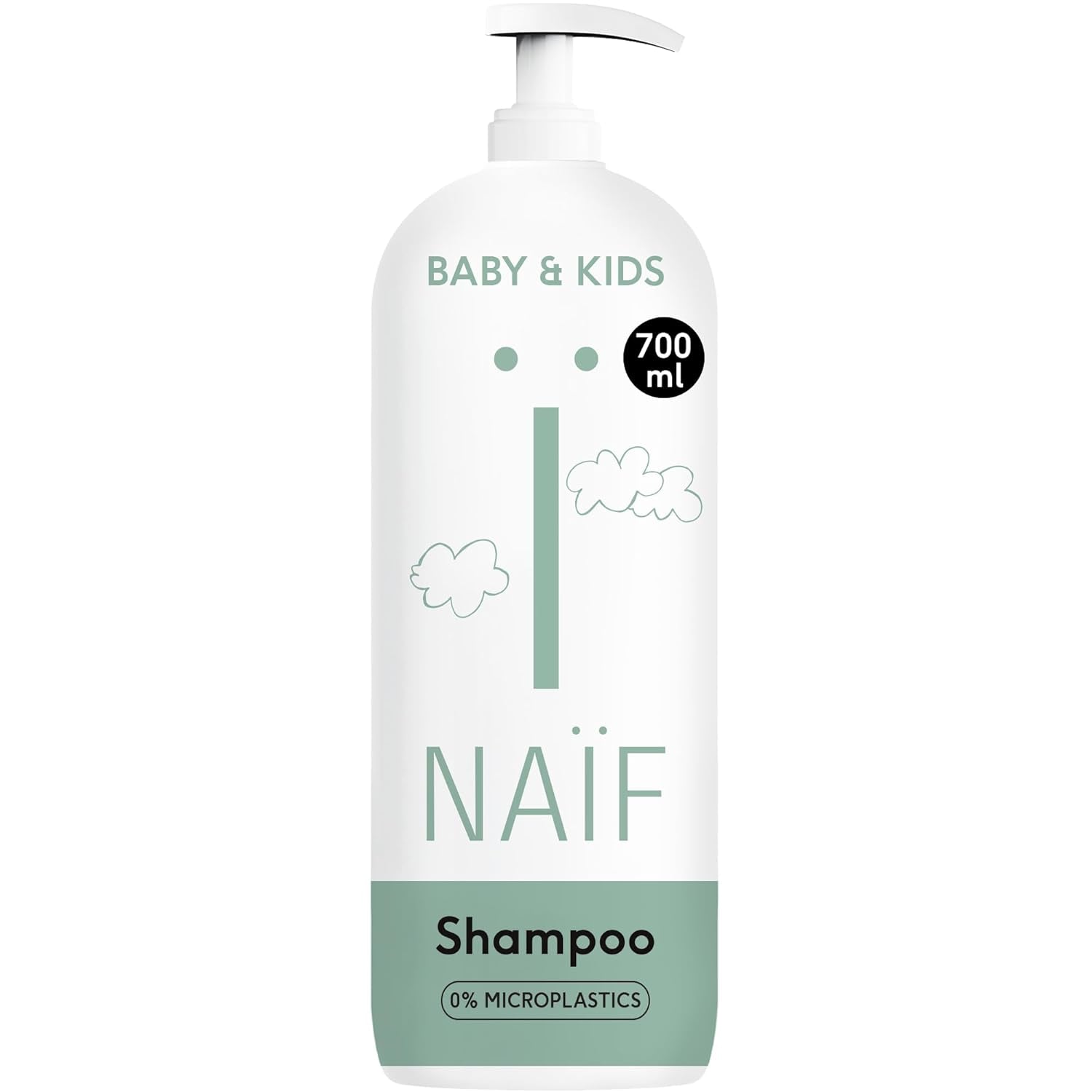 Naïf - Vårdschampo - för spädbarn och barn - Babyschampo med naturliga ingredienser - 100% vegan - 0% SLES - Utan mikroplaster, silikoner och parabener - 200 ml Barn - Bad och hudvård Naty Shop Xl