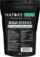 Nature Diet - Gojibär 1000 g | Torkade bär | Hälsosamt mellanmål Naty Shop uttorkade produkter 500G