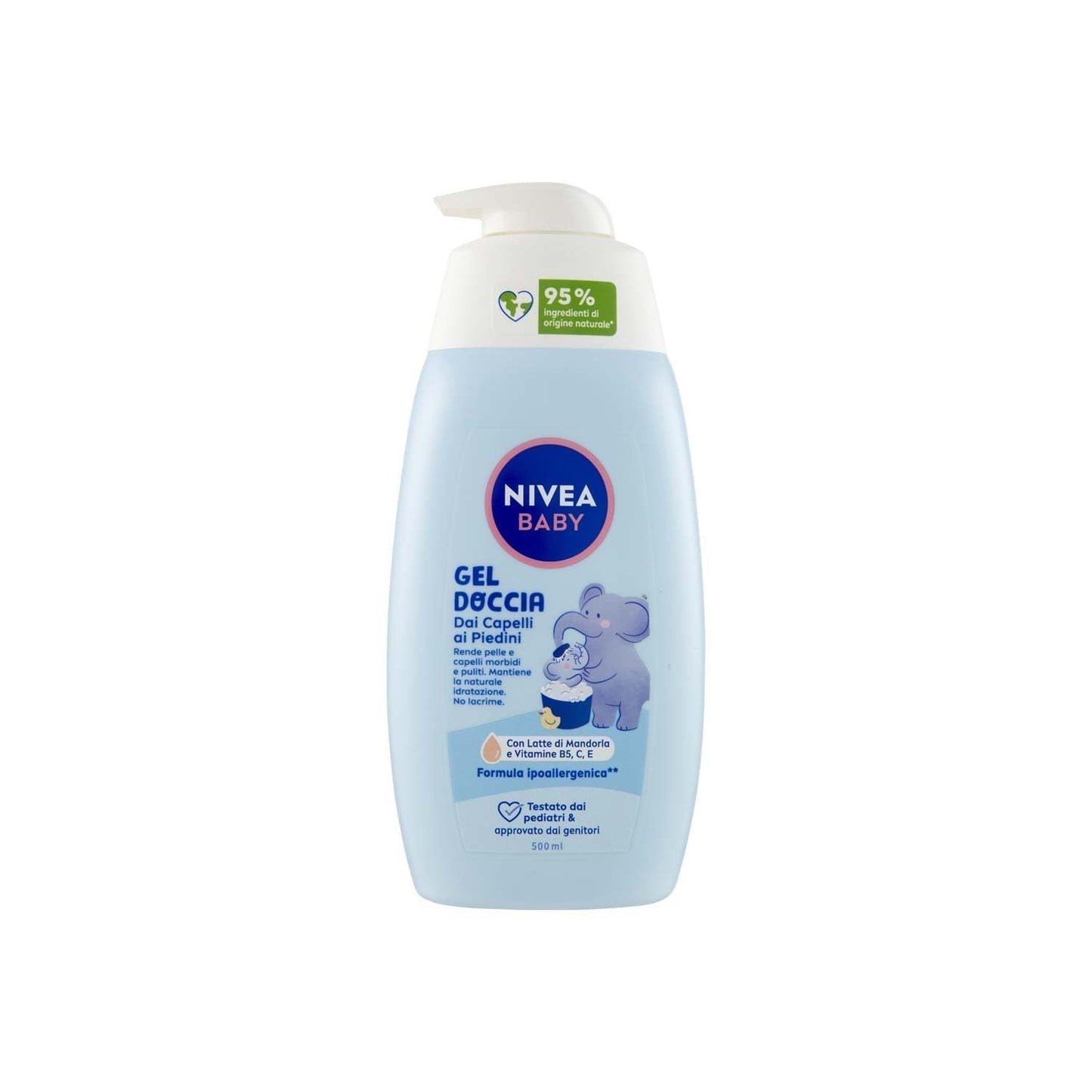 NIVEA BABY duschgel för benhår 500 ml, barnbubbelbad för mjuk och ren hud och hår, barnbad med tårskydd, återfuktande och mjukt schampo för barn Barn - Bad och hudvård Naty Shop Standardtitel