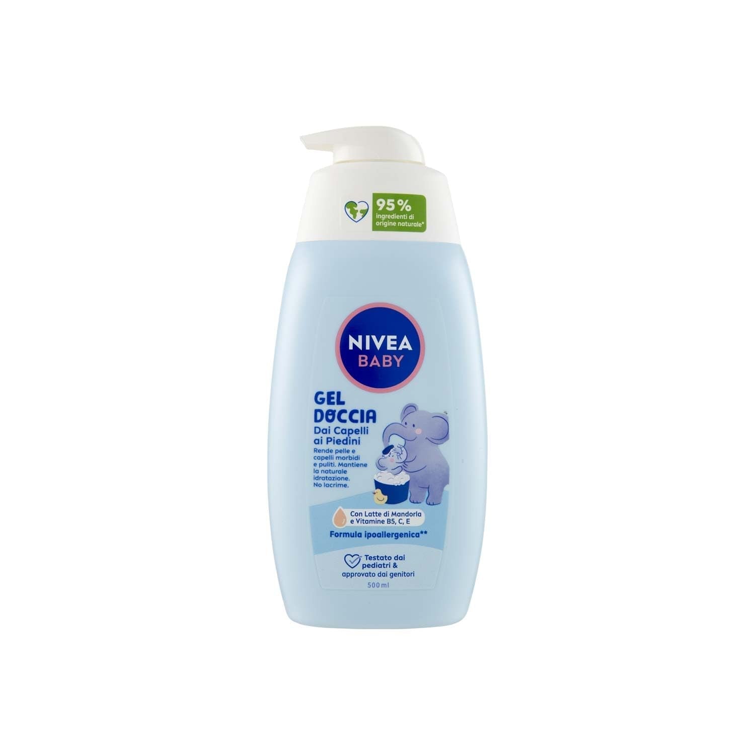 NIVEA BABY duschgel för benhår 500 ml, barnbubbelbad för mjuk och ren hud och hår, barnbad med tårskydd, återfuktande och mjukt schampo för barn Barn - Bad och hudvård Naty Shop Standardtitel