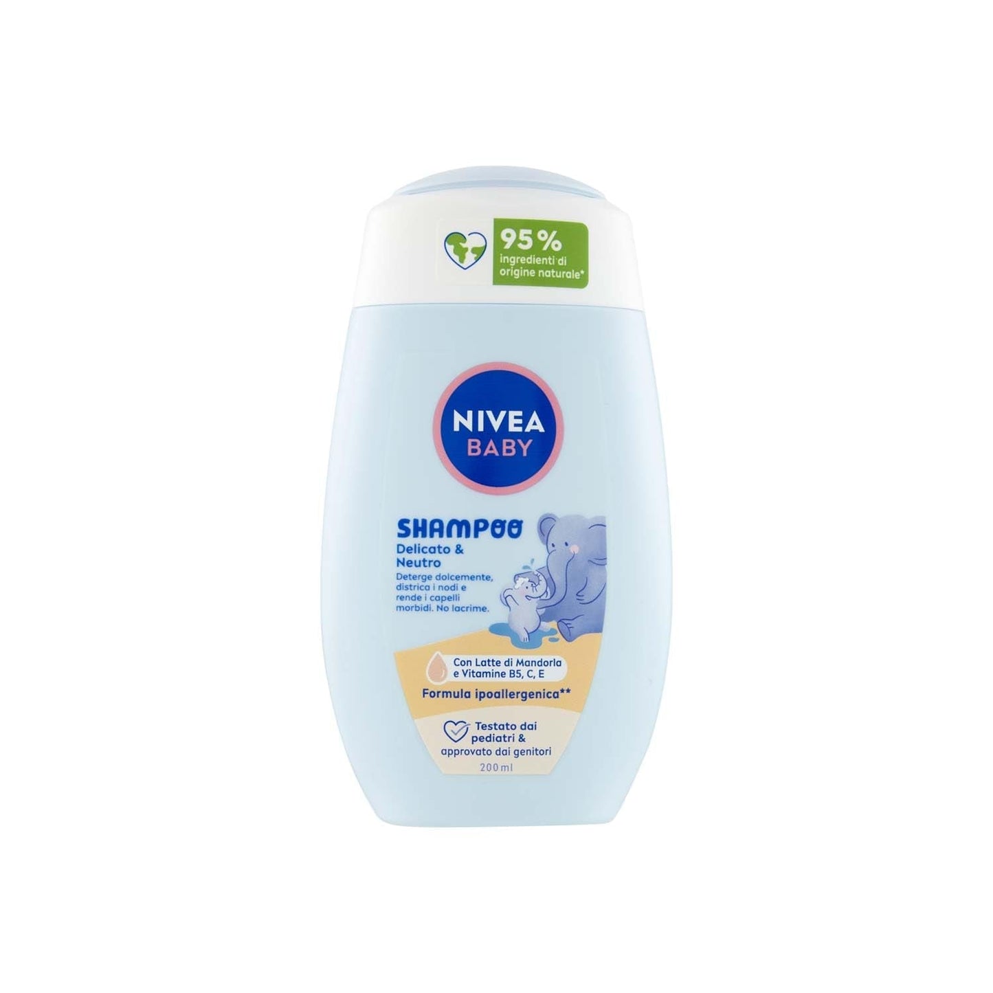 NIVEA BABY Gentle & Neutral Shampoo 200 ml - Med skydd mot tårar, sulfatfritt, för mjukt och trasselfritt hår Barn - Bad och hudvård Naty Shop Standardtitel