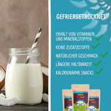 Frystorkad kokos: 50g frystorkad frukt - veganska godis sötade kokostärningar - naturligt torkad frukt från NutriPur Dehydrerade produkter Naty Shop