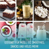 Frystorkad kokos: 50g frystorkad frukt - veganska godis sötade kokostärningar - naturligt torkad frukt från NutriPur Dehydrerade produkter Naty Shop